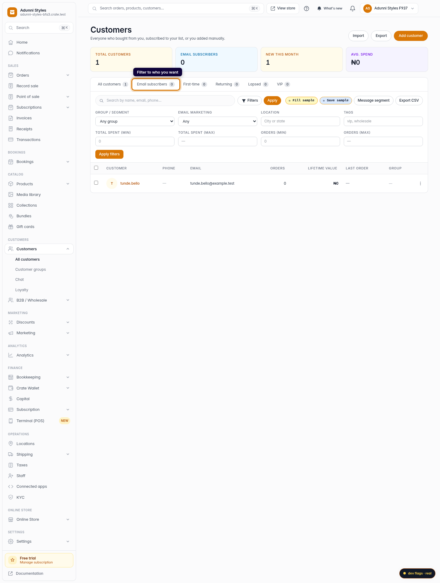 Export your customers: step 2 (web)