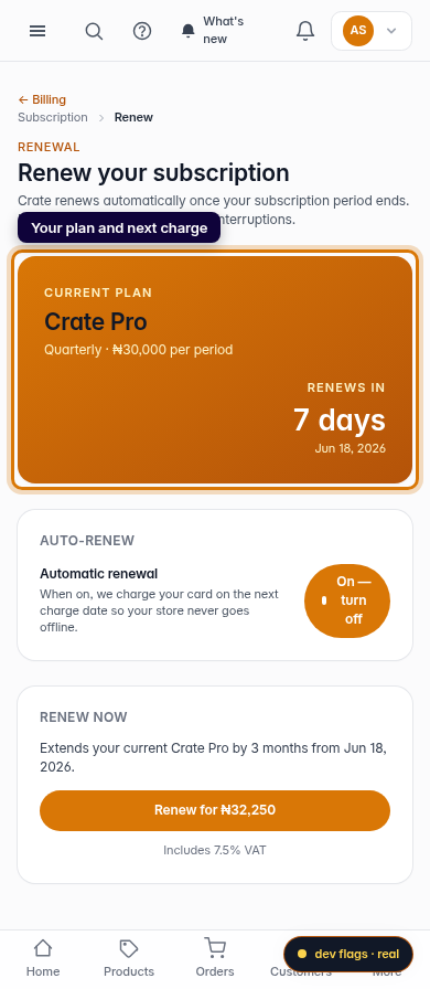 Renew your plan early: step 2 (mobile)
