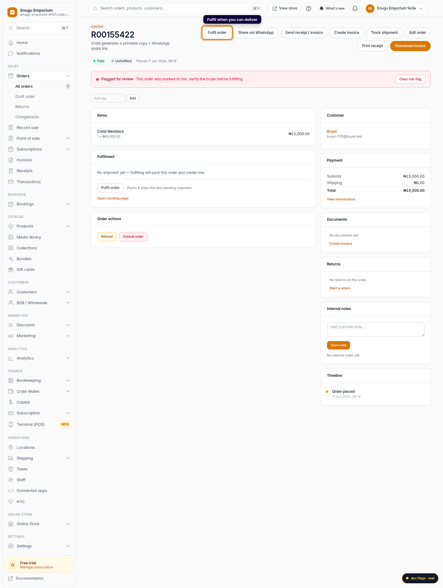 Attention orders: review, refund or fulfil: step 4 (web)