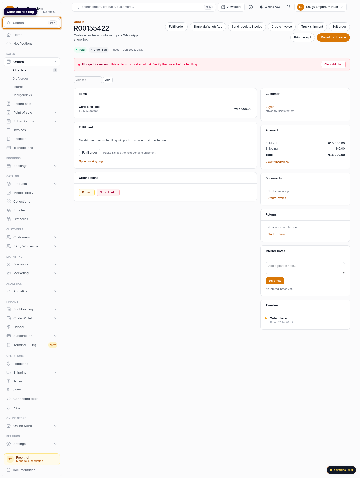 Attention orders: review, refund or fulfil: step 5 (web)