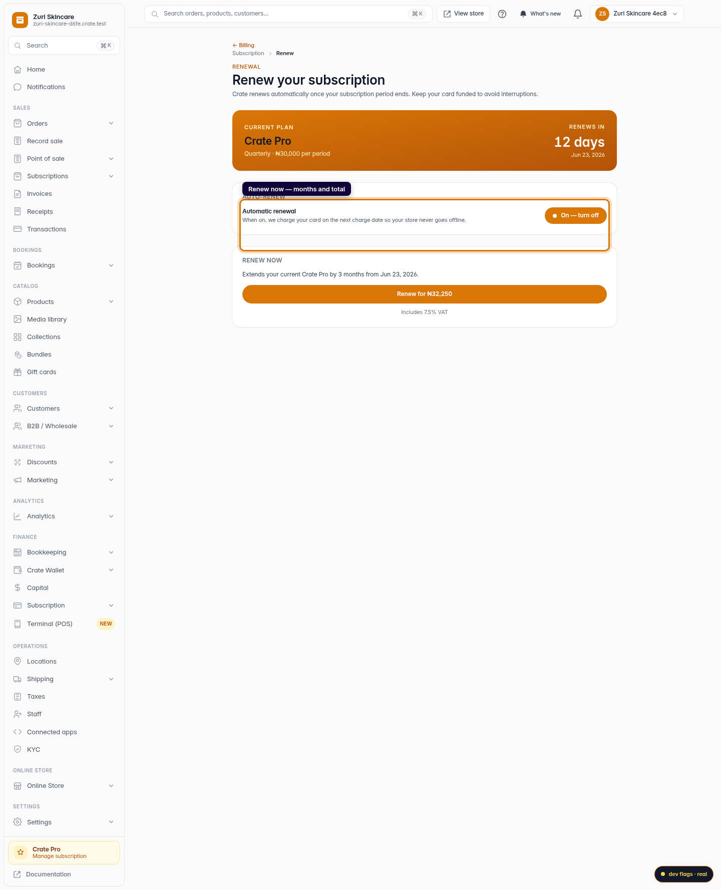 Renew your subscription: step 3 (web)