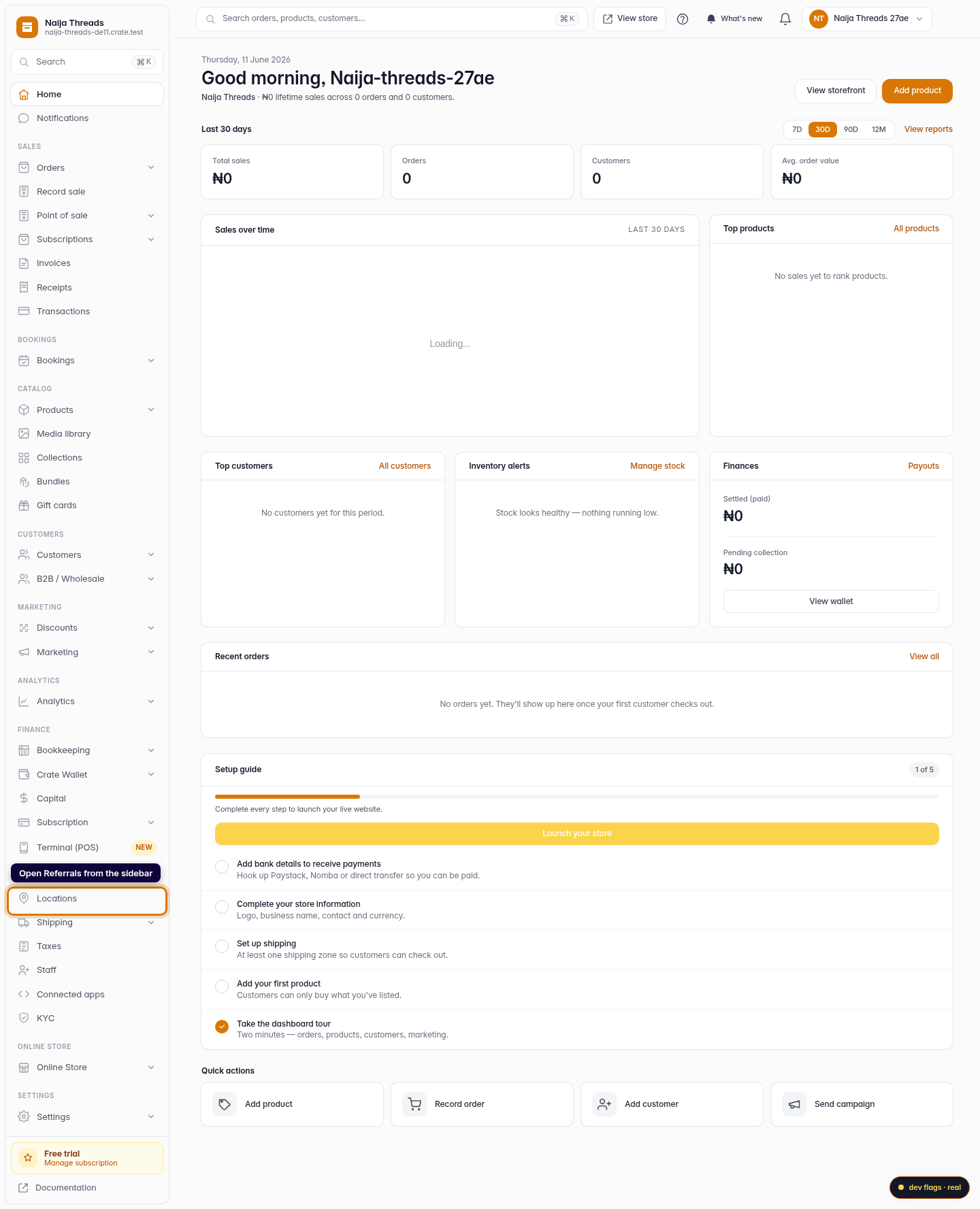 Find your referral code and earnings: step 1 (web)